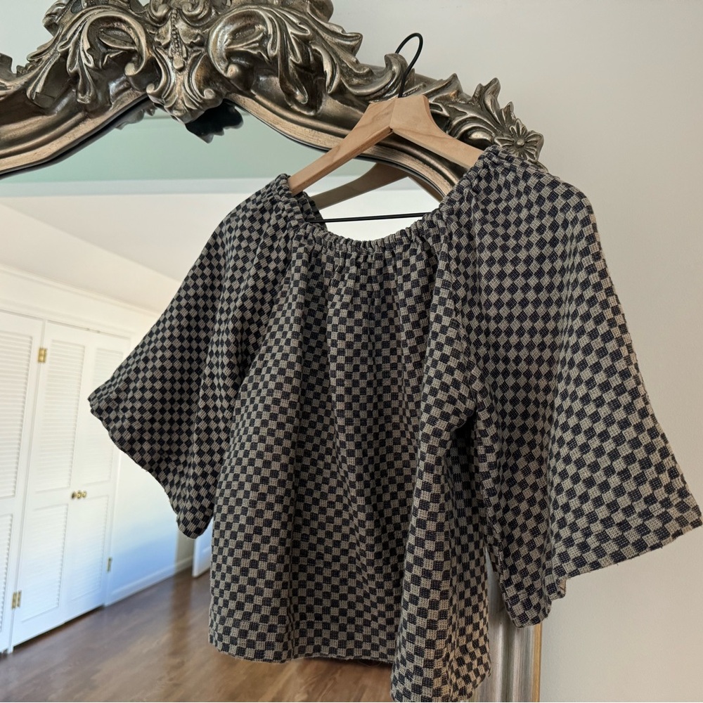 ReifHaus checkerboard linen top small